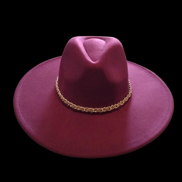 Women Camel Chain Fedora Hat - Picture 2 of 2